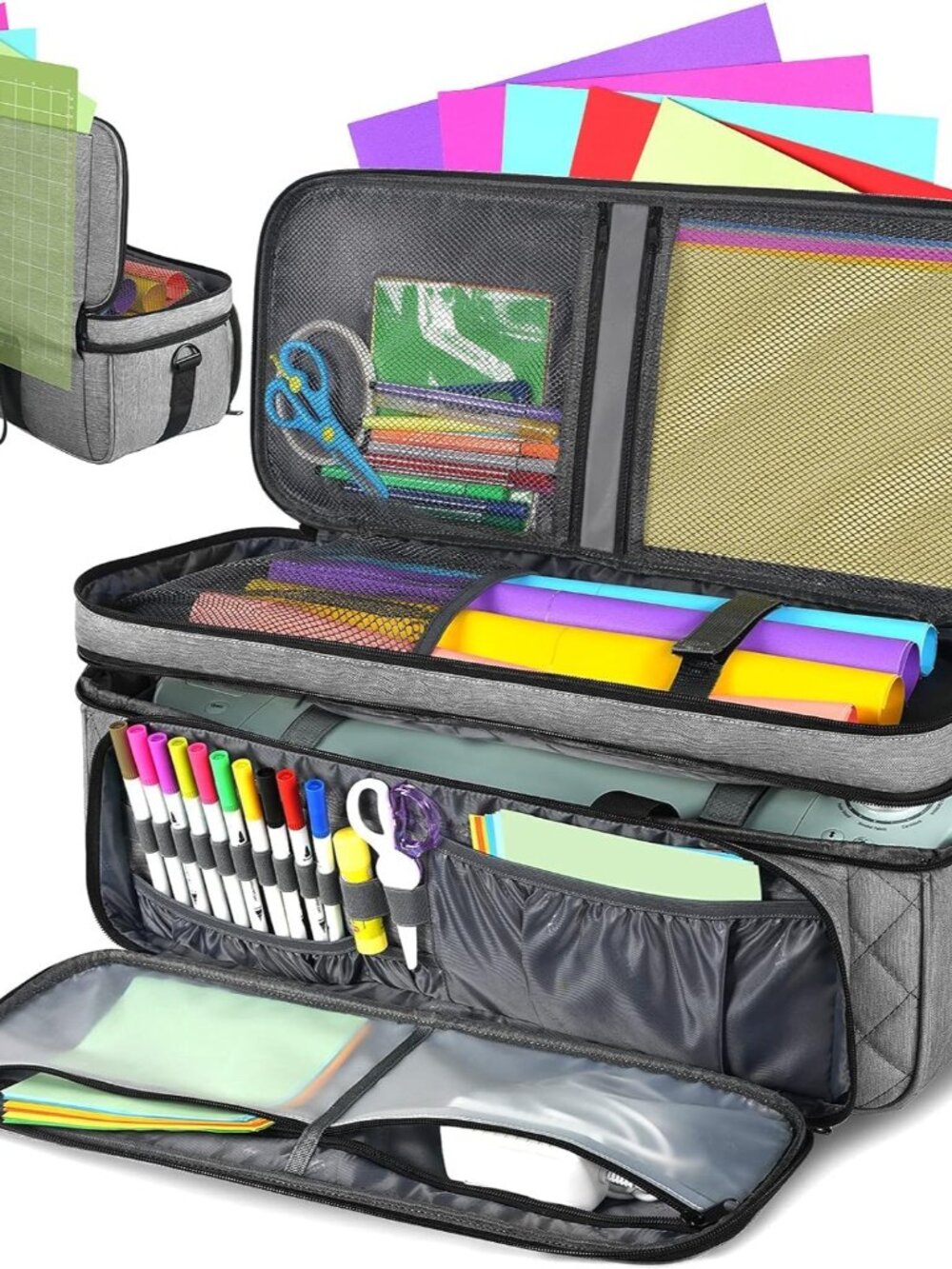 Carrying Case for Cricut Maker 4/3, Explore 5/4/3 with Dust Cover